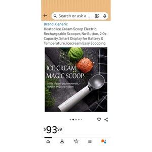 Magic Scoop Heated Ice Cream Scoop